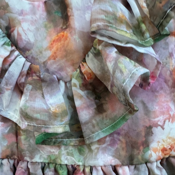 NWOT Wonder Nation 4T Girls Multicolor Floral Ruffle Short Sleeve Formal Dress - Picture 2 of 8